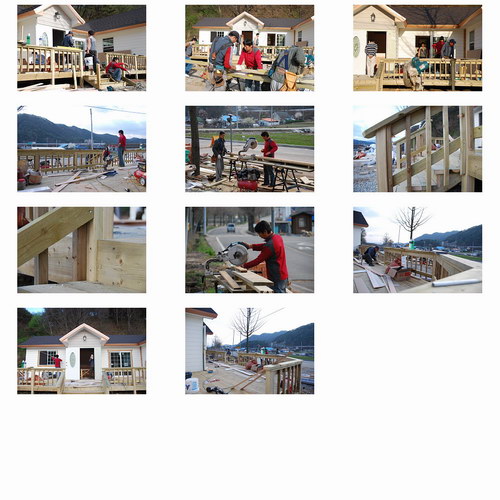 홍천 조립식주택 데크공사 전경 - 2004년 4월 17일