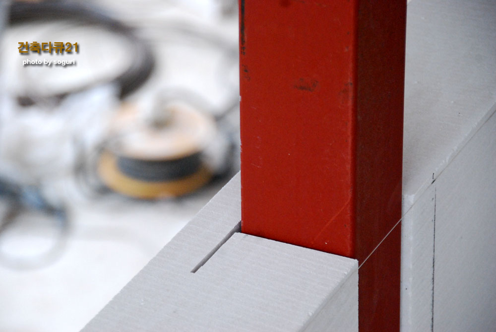 충주 경량철골조 조립식주택 사각형강기둥  ALC블럭 조적